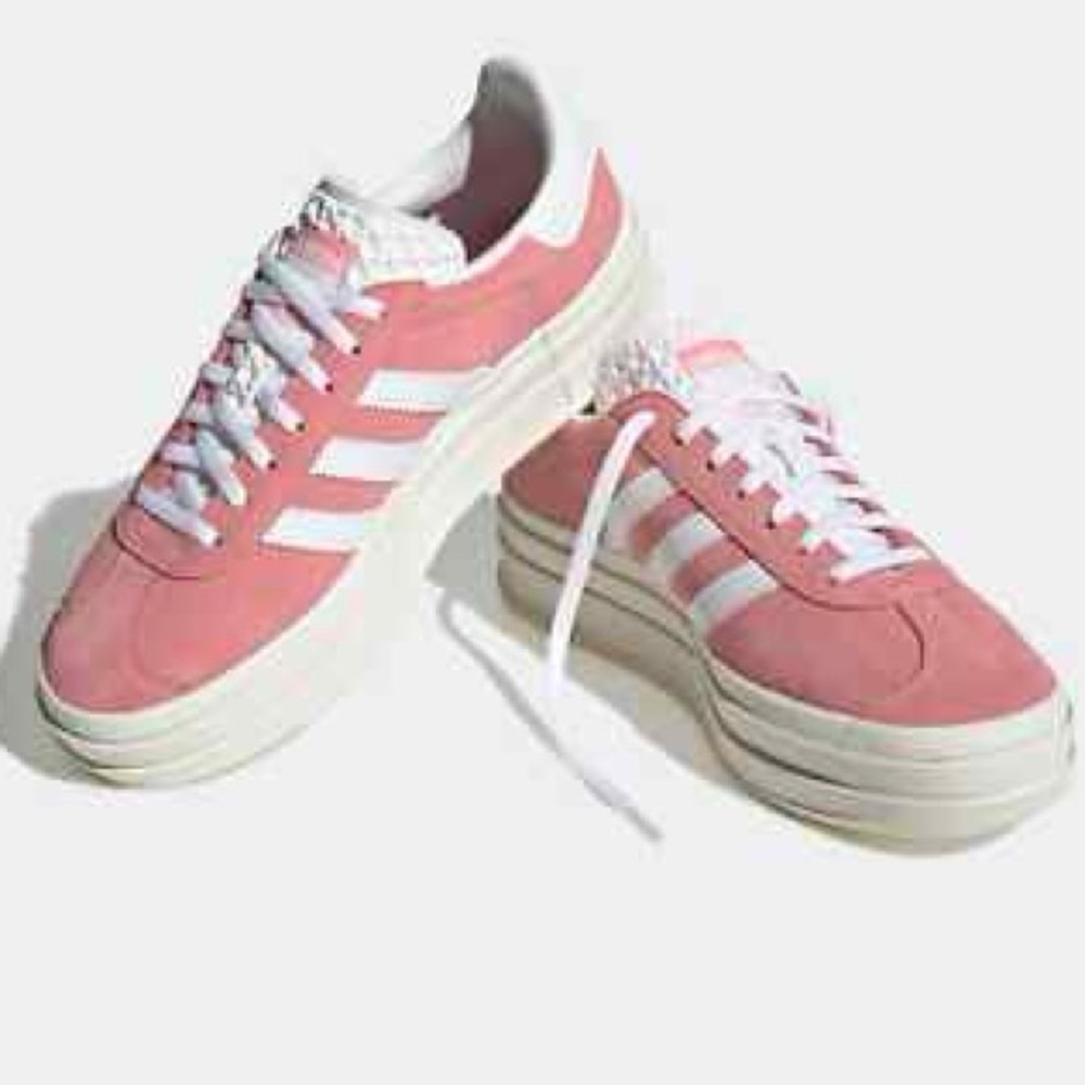 Adidas GAZELLE BOLD SHOES Platform Pink Super Pop White 8 - Picture 12 of 13